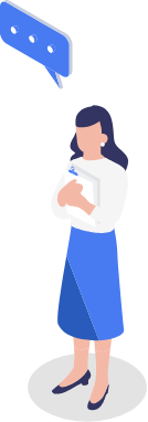 考えている女性のイラスト