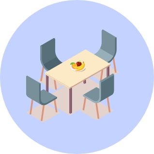 机と椅子のイラスト