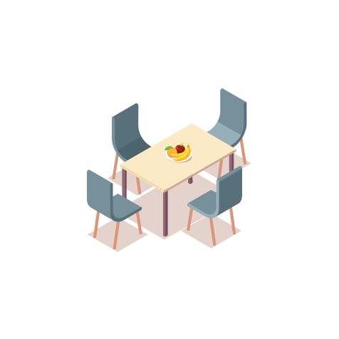 机と椅子のイラスト