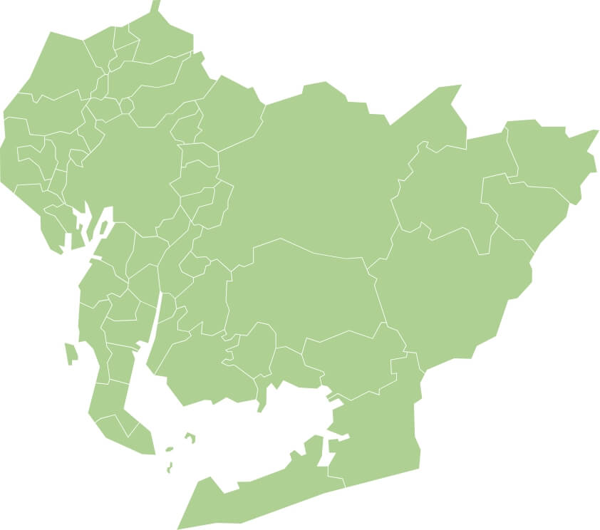 愛知県の地図